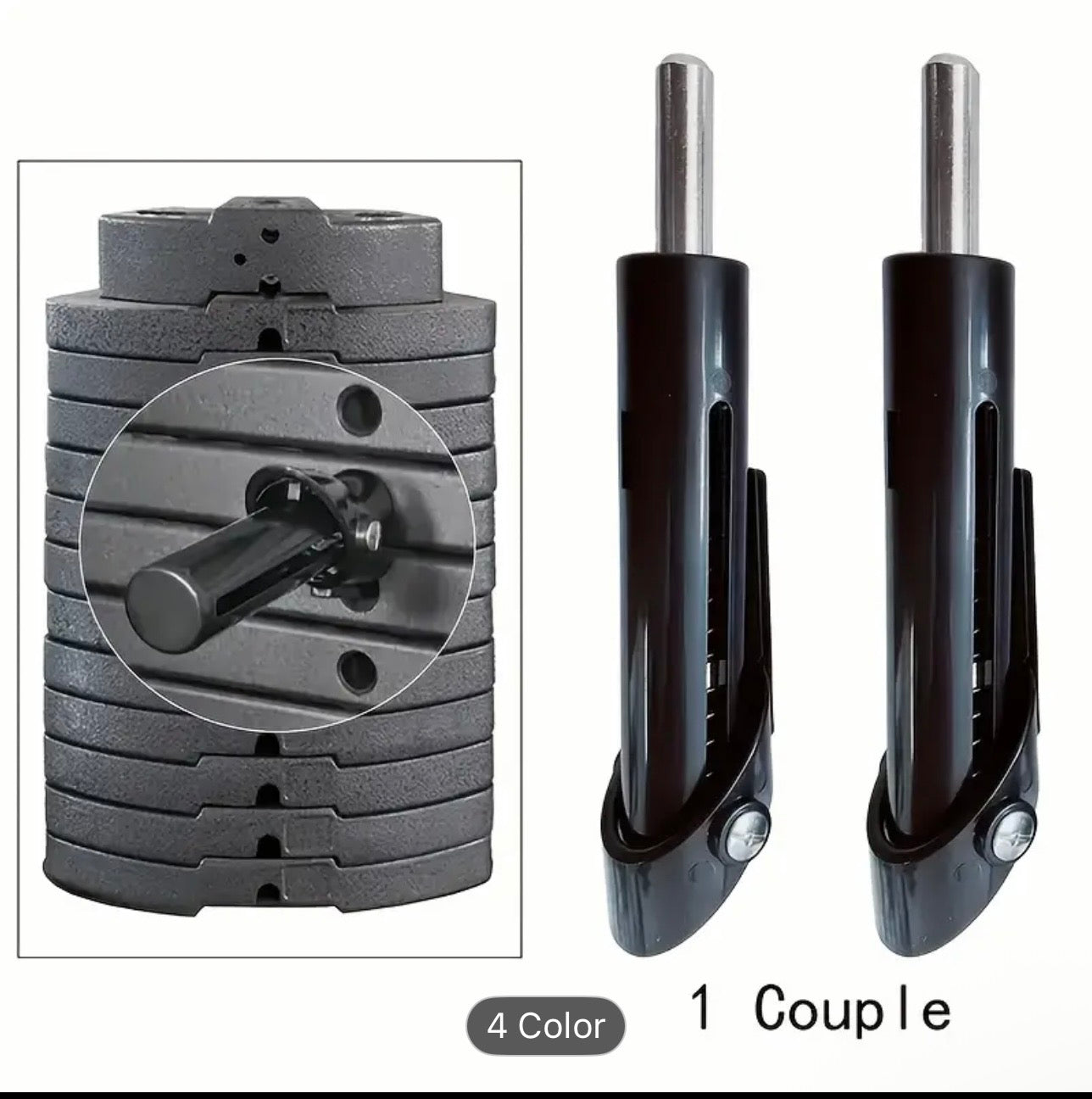 2pcs Adjustable Weight Pins for Gym Equipment - Durable ABS & Stainless Steel, Compact Design for Easy Storage