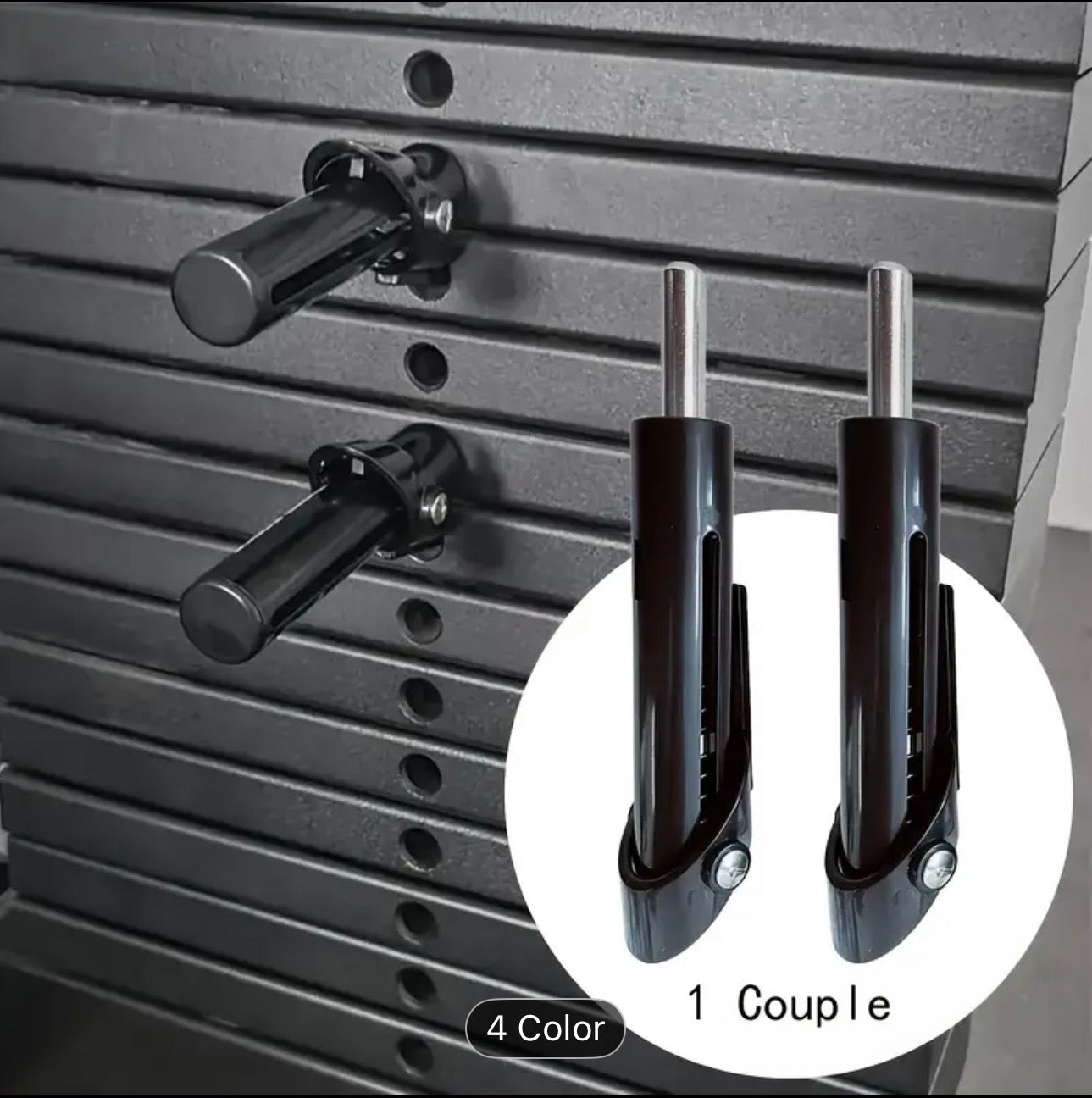 2pcs Adjustable Weight Pins for Gym Equipment - Durable ABS & Stainless Steel, Compact Design for Easy Storage